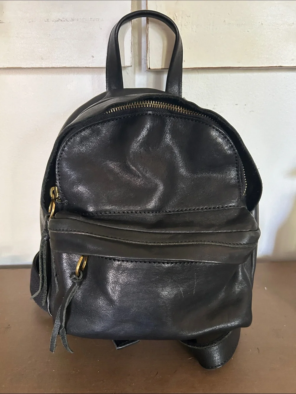 Madewell Lorimer Leather Mini Backpack